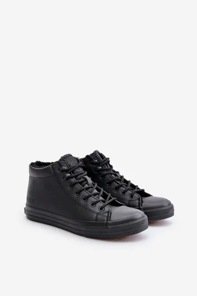 BIG STAR SHOES Izolované pánske posúvače Čierna veľká hviezda MM174012