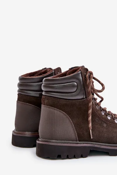 BIG STAR SHOES Semišové Zateplené Čižmy Pánske Big Star