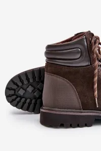 BIG STAR SHOES Semišové Zateplené Čižmy Pánske Big Star