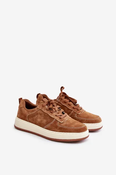 BIG STAR SHOES Pánske Sneakersy Na Platforme Zamszové Big Star