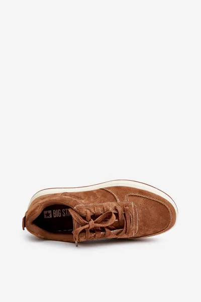BIG STAR SHOES Pánske Sneakersy Na Platforme Zamszové Big Star