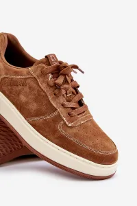 BIG STAR SHOES Pánske Sneakersy Na Platforme Zamszové Big Star