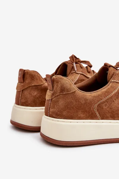 BIG STAR SHOES Pánske Sneakersy Na Platforme Zamszové Big Star