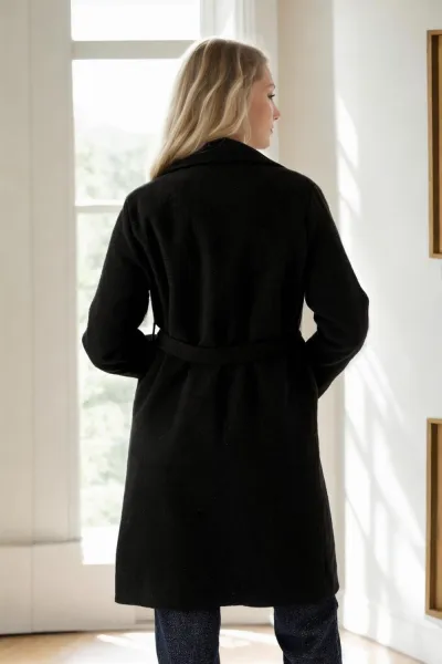 79405 Dewberry Long Women Coat-BLACK