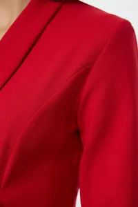 Trendyol Red Skirt Ruffled Woven Jacket Dress