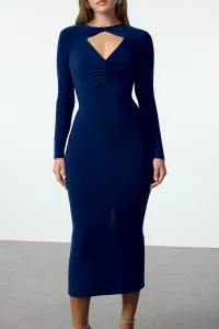 Trendyol Saks Fitted Knitted Stylish Dress