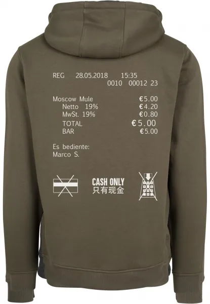 Men's Cash Only Hoody Sweatshirt Olive