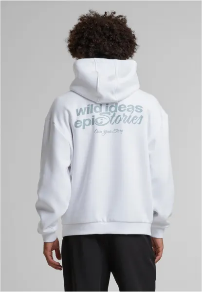 Men's hoodie Wild Stories white