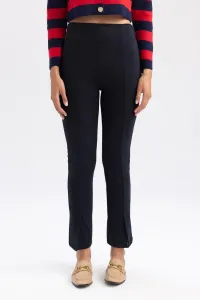DEFACTO Basic Straight Pants Slim Fit Slim Cut High Waist Short Leg