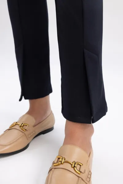 DEFACTO Basic Straight Pants Slim Fit Slim Cut High Waist Short Leg