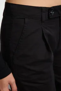 Trendyol Black Pleated Low Waist Wide Leg Trousers