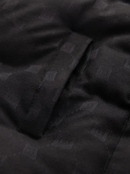 Ombre Men's patterned jacquard puffer jacket - black