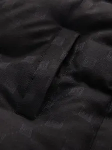 Ombre Men's patterned jacquard puffer jacket - black