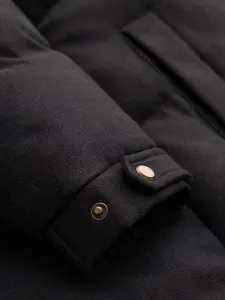 Ombre Men's patterned jacquard puffer jacket - black