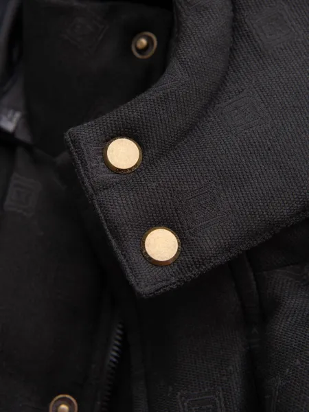 Ombre Men's patterned jacquard puffer jacket - black