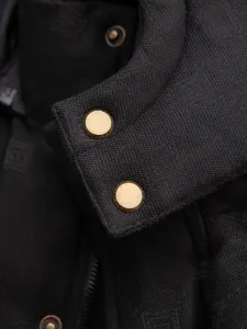 Ombre Men's patterned jacquard puffer jacket - black