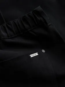 Ombre Men's cargo pants STRAIGHT LEG with stripes on pockets - black