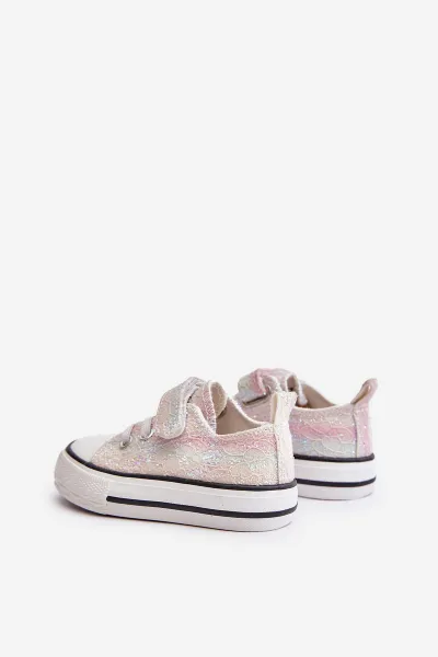 Children's Velcro sneakers with sequins Multicolor Caloma