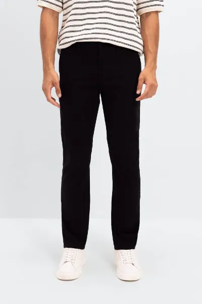 DEFACTO Canvas Chino Pants Standard Fit 4 Pocket Cotton Flexible Straight Leg