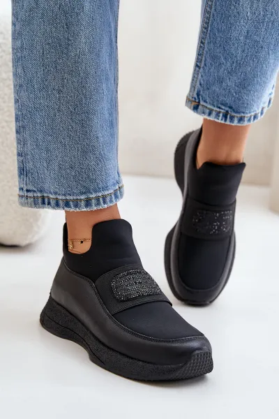 Leather sports shoes black Artiker