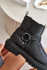 Insulated Ankle Boots With Zip Big Star Black