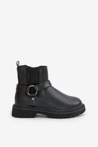 Insulated Ankle Boots With Zip Big Star Black