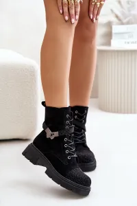 Insulated Ankle Boots Workery with S.Barski Decoration Black