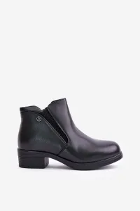 Ankle boots with a low upper insulated with Vinceza fur black