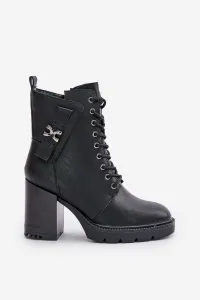 Insulated ankle boots with heels with gold details black Ivarisse