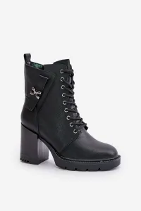 Insulated ankle boots with heels with gold details black Ivarisse