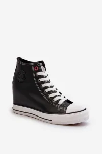 Women's Wedge Sneakers Cross Jeans Black