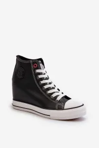 Women's Wedge Sneakers Cross Jeans Black