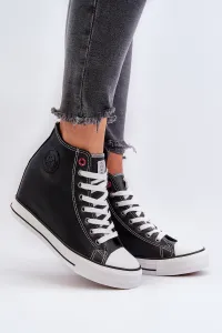 Women's Wedge Sneakers Cross Jeans Black