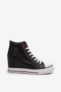 Women's Wedge Sneakers Cross Jeans Black