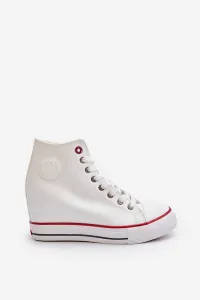 Women's Wedge Sneakers Cross Jeans White