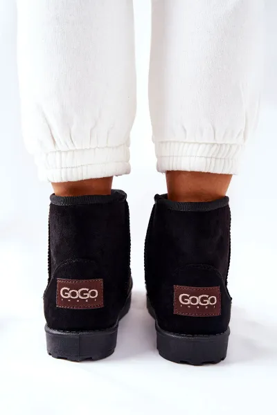 Snow Boots Isolated Fur Black Vicandi