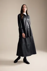 DEFACTO A-Line Faux Leather Maxi Skirt