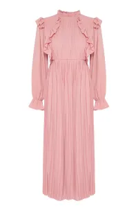 Trendyol X AI Dusty Rose Pleated Dress