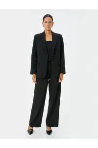 Koton Kt - Blazer Jacket Double Breasted Flap Pocket Detail