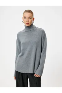 Koton Turtleneck Oversize Knitwear Sweater Long Sleeve Soft Textured