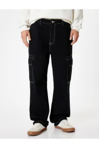 Koton Oversize Pocket Detailed Cotton Cargo Jeans