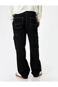Koton Oversize Pocket Detailed Cotton Cargo Jeans