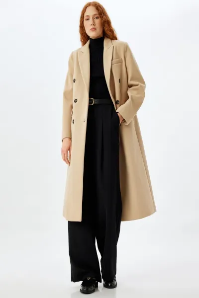 Koton Beige Women's Coat