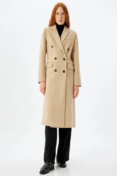 Koton Beige Women's Coat