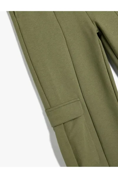Koton Cargo Pants Wide Leg Cotton with Elastic Waist