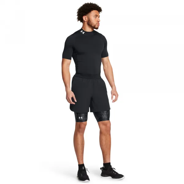 UA HG IsoChill Prtd Lg Sts-BLK