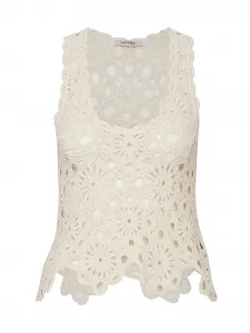 Orsay Cream Women's Crochet Top - Women's