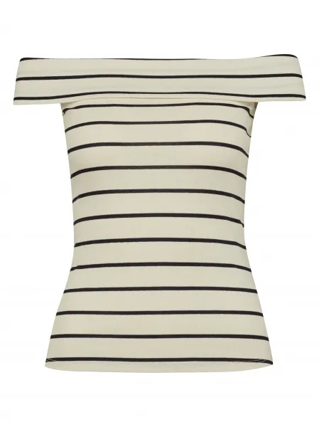 Orsay Women's White/Black Short Sleeve T-Shirt - Women's