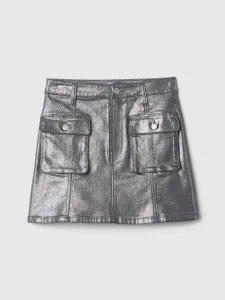 GAP Children's Metallic Denim Cargo Skirt - Girls