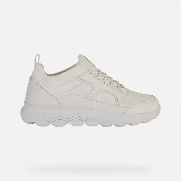 White women's sneakers Geox Spherica - Women's